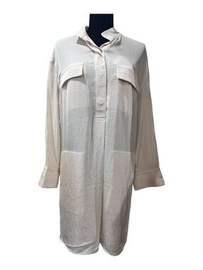 Vince Cream Shirt Dress